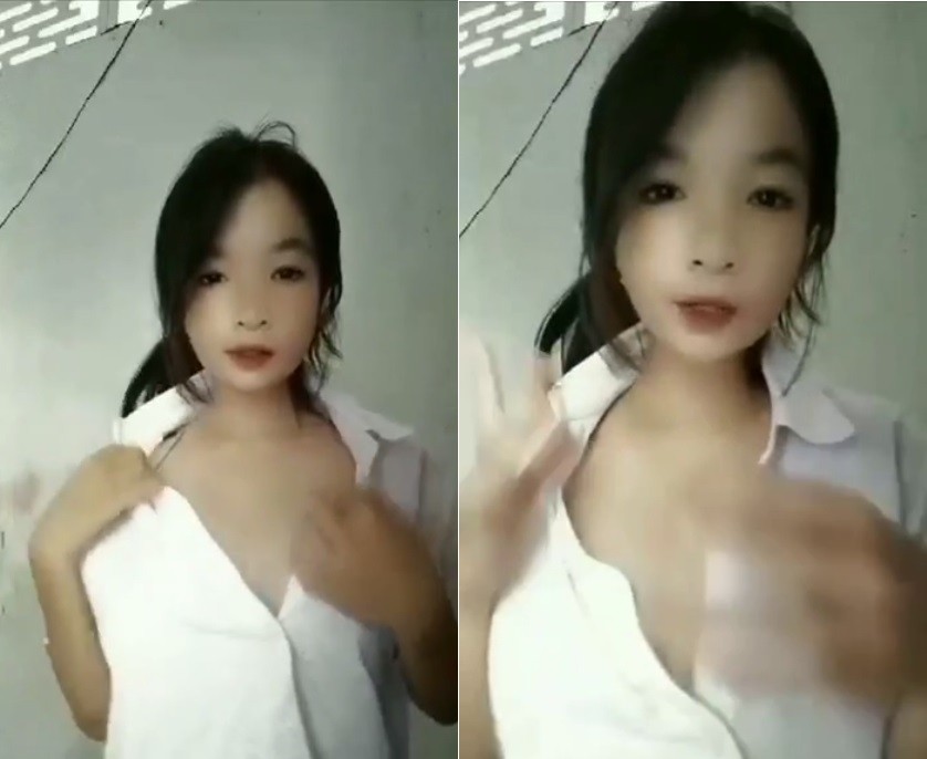 Nữ sinh kích thích khi sờ nhầm cu bạn