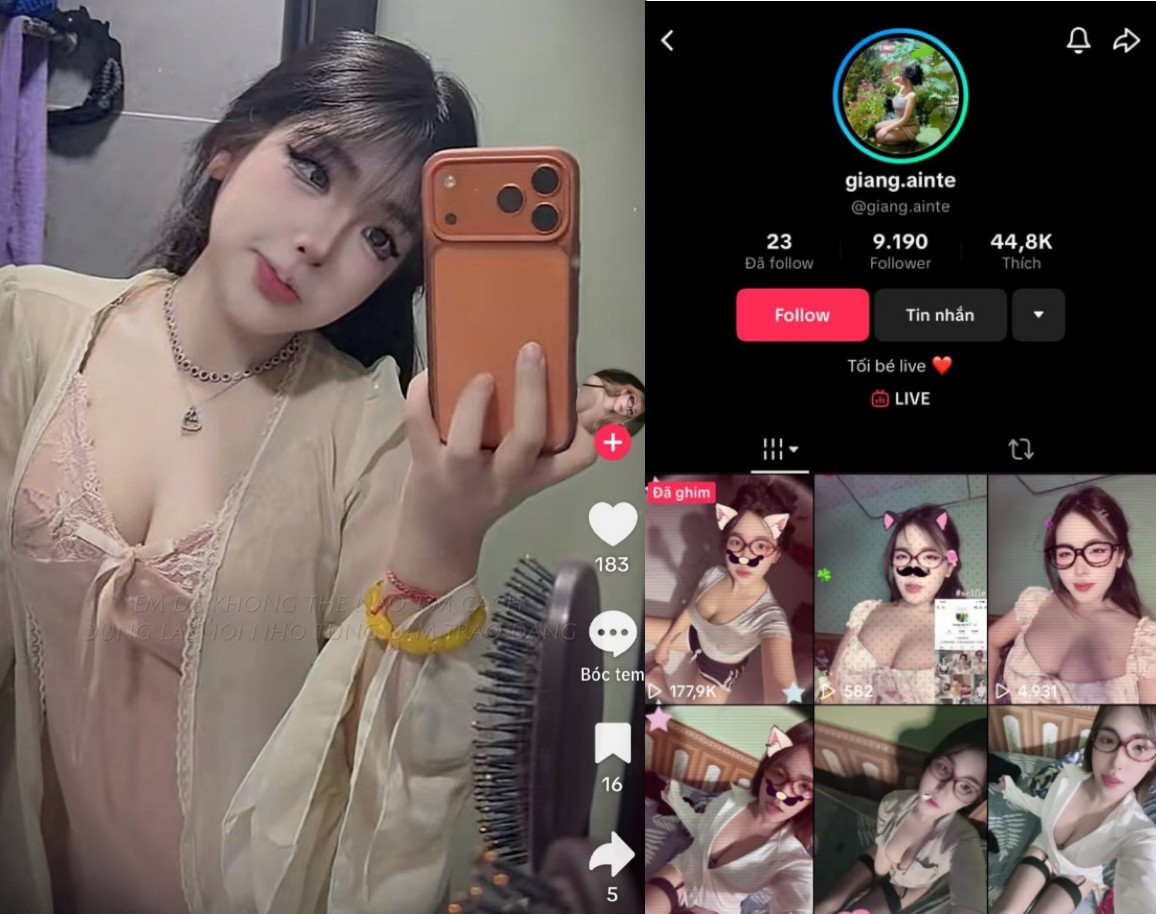 Video sex em idol TikTok mông cong